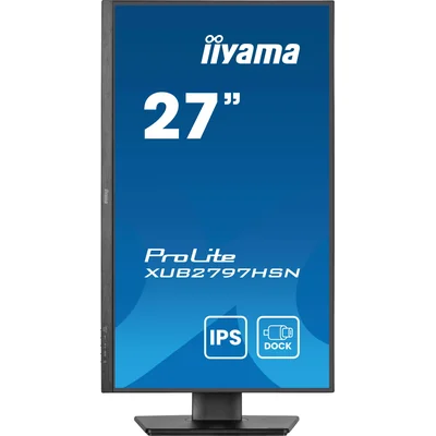 Monitor iiyama ProLite XUB2797HSN-B2 27" IPS LED 1ms 100Hz /HDMI DP/ Integrierte Dockingstation USB-C, LAN, FlickerFree