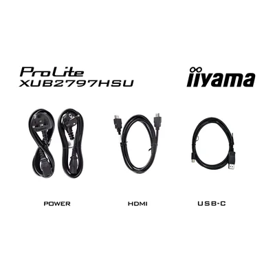 Монітор iiyama ProLite XUB2797HSU-B2 27" IPS LED 1 мс 100 Гц / HDMI DP Hub USB / FlickerFree AdaptiveSync