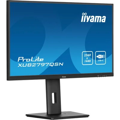 Monitor iiyama ProLite XUB2797QSN-B2 27" IPS LED WQHD 1ms 100Hz /HDMI DP/ Estación de acoplamiento USB-C integrada, sin parpadeo