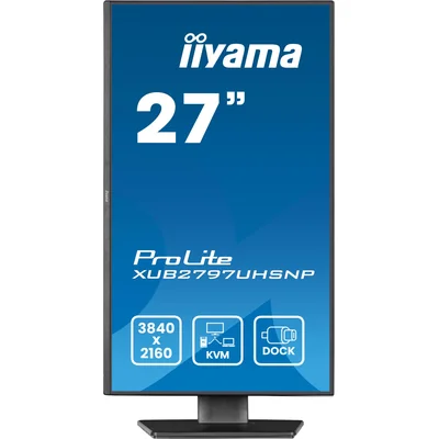 Monitor iiyama ProLite XUB2797UHSNP-B1 27" IPS LED 4K /USB-C HDMI DP/ KVM, Docking Station USB-C, LAN