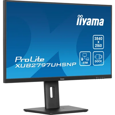 Monitor iiyama ProLite XUB2797UHSNP-B1 27" IPS LED 4K /USB-C HDMI DP/ KVM, USB-C Dockingstation, LAN