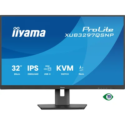 Monitor iiyama ProLite XUB3297QSNP-B1 32" IPS LED WQHD 1ms 100Hz /HDMI DP/ Vestavěná dokovací stanice USB-C, FlickerFree