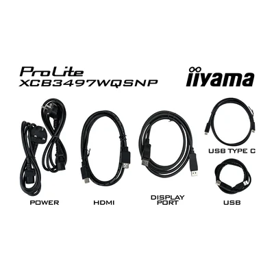 Monitor iiyama XCB3497WQSNP-B1 34" curvo VA LED UWQHD 0,4 ms 120 Hz, docking station USB-C, HDMI, DP, LAN, KVM, HAS