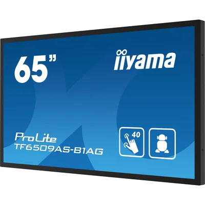 Monitor interactivo de presentación iiyama TF6539AS-B1AG de 65" IPS LED 4K /HDMI, DP, Android/iiSignage², eShare, IP65, 24/7