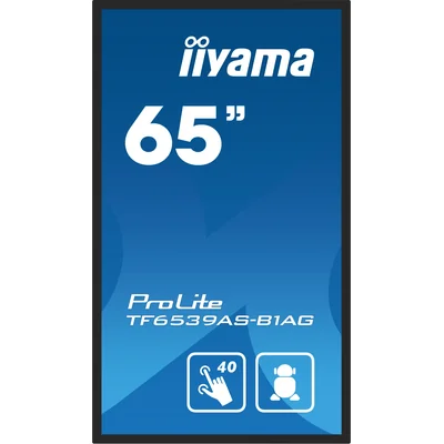 Monitor interactivo de presentación iiyama TF6539AS-B1AG de 65" IPS LED 4K /HDMI, DP, Android/iiSignage², eShare, IP65, 24/7
