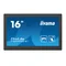 Monitor interactivo iiyama ProLite T1624MSC-B1 de 16" IPS, FullHD, HDMI, tarjeta SD, LAN, POE, 24/7