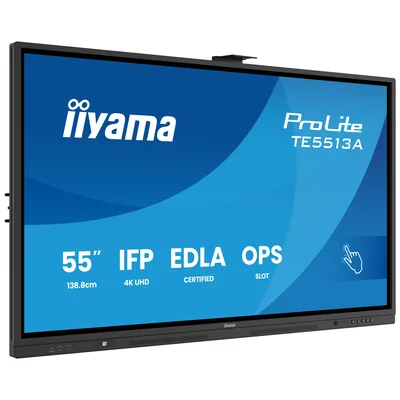Monitor interaktywny iiyama 55" TE5513A-B1AG 4K UHD Google EDLA iiShare, DMS, WiFi, USB-C, HDMI, DP