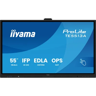 Monitor interattivo iiyama 55" TE5513A-B1AG 4K UHD Google EDLA iiShare, DMS, WiFi, USB-C, HDMI, DP