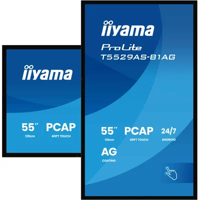 Monitor interattivo iiyama ProLite T5529AS-B1AG 55" 4K VA LED, USB-C, WiFi, LAN, eShare, iiShare