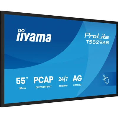 Monitor interattivo iiyama ProLite T5529AS-B1AG 55" 4K VA LED, USB-C, WiFi, LAN, eShare, iiShare