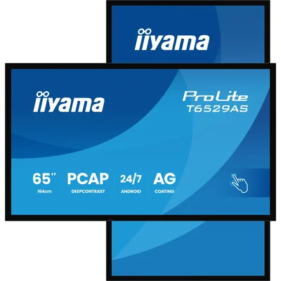 Monitor interattivo iiyama ProLite T6529AS-B1AG 65" 4K VA LED, USB-C, WiFi, LAN, eShare, iiShare