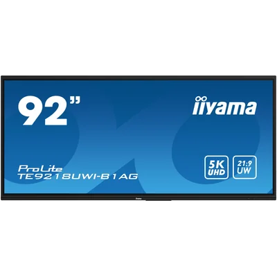 Monitor interattivo ultra-wide iiyama ProLite TE9218UWI-B1AG 92" 5K VA LED UHD 21:9 /USB-C HDMI DP WiFi/
