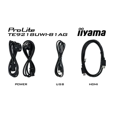 Monitor interattivo ultra-wide iiyama ProLite TE9218UWI-B1AG 92" 5K VA LED UHD 21:9 /USB-C HDMI DP WiFi/