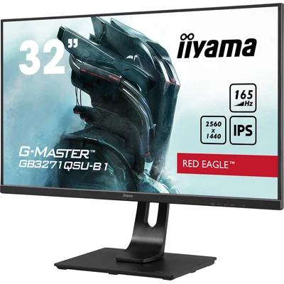 Монітор преміум-класу iiyama G-Master Red Eagle GB3271QSU-B1, WQHD IPS, 165 Гц, 1 мс, FreeSync, 2xHDMI, 2xDP