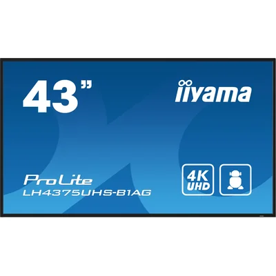 Monitor professionale per segnaletica digitale iiyama ProLite LH4375UHS-B1AG 43" 4K UHD IPS LED, 24/7, Android, iiSignage²