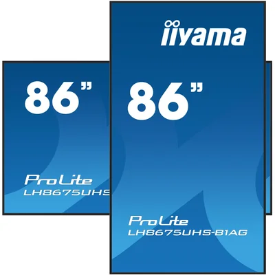 Monitor professionale per segnaletica digitale iiyama ProLite LH8675UHS-B1AG 86" 4K UHD IPS LED, 24/7, Android, iiSignage²