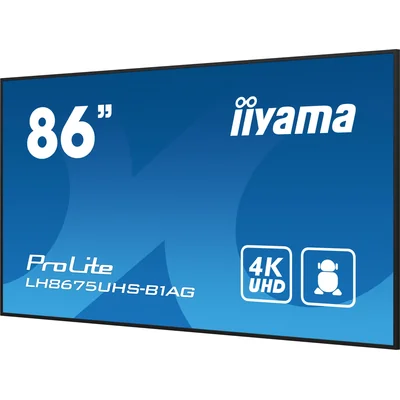 Monitor professionale per segnaletica digitale iiyama ProLite LH8675UHS-B1AG 86" 4K UHD IPS LED, 24/7, Android, iiSignage²