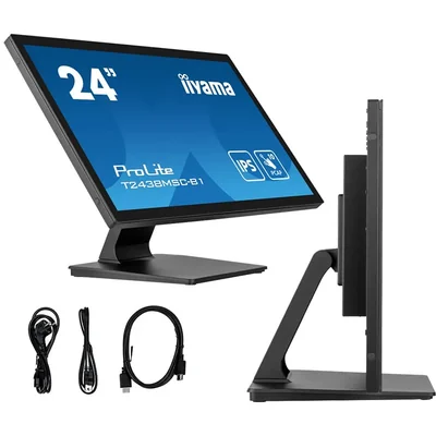 Monitor táctil iiyama ProLite T2438MSC-B1 de 24" IPS LED PCAP IPX1 / HDMI, DisplayPort/ Altavoces