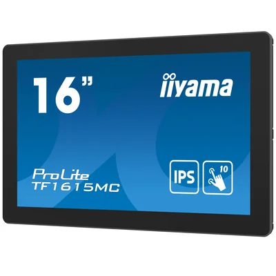Monitor táctil integrado de 16" iiyama ProLite TF1615MC-B1 FHD IPS /VGA HDMI DP/ IP65