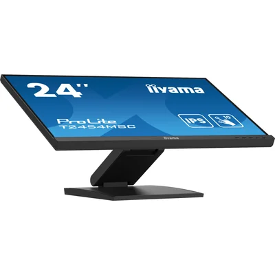 Monitor táctil LED IPS Iiyama ProLite T2454MSC-B2AG de 24" con HDMI, DP y altavoces, con revestimiento antirreflejo