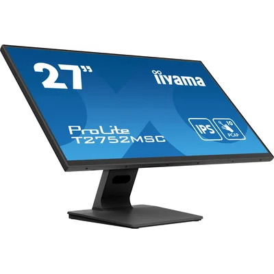 Monitor táctil LED IPS iiyama ProLite T2752MSC-B1 de 27" con HDMI, DisplayPort, altavoces y revestimiento NANO