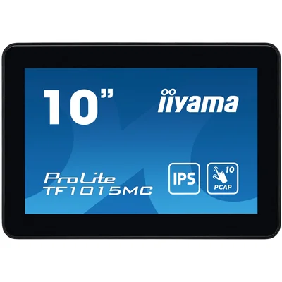 Monitor táctil LED IPS Iiyama ProLite TF1015MC-B3 de 10" con VGA, HDMI, DP, IP65, USB RJ45