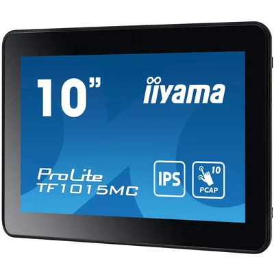 Monitor táctil LED IPS Iiyama ProLite TF1015MC-B3 de 10" con VGA, HDMI, DP, IP65, USB RJ45