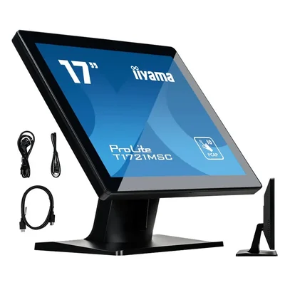 Monitor táctil LED TN Iiyama ProLite T1721MSC-B2 de 17" con relación de aspecto 5:4, VGA, HDMI y altavoces, IPX3