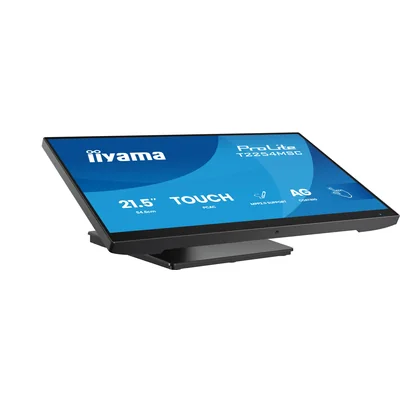 Monitor touchscreen 22" POS iiyama T2254MSC-B2AG FHD 4ms IPS /HDMI DP/Altoparlanti, PalmRejection, Antiriflesso, NFC/RFID, striscia LED