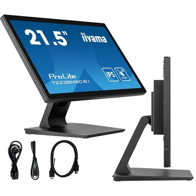 Monitor touchscreen Iiyama ProLite T2238MSC-B1 22" IPS LED PCAP IPX1 /HDMI, DisplayPort/Altoparlanti
