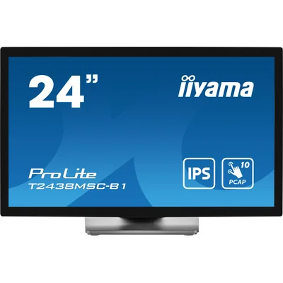 Monitor touchscreen iiyama ProLite T2438MSC-B1 24" IPS LED PCAP IPX1 /HDMI, DisplayPort/ Altoparlanti