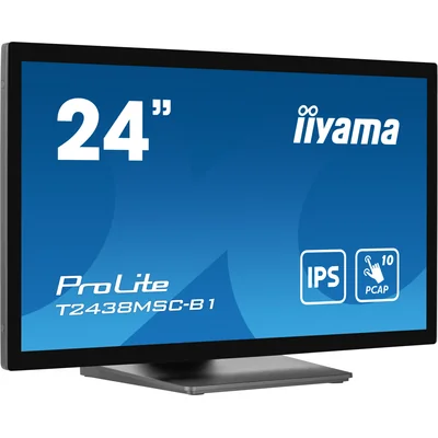 Monitor touchscreen iiyama ProLite T2438MSC-B1 24" IPS LED PCAP IPX1 /HDMI, DisplayPort/ Altoparlanti
