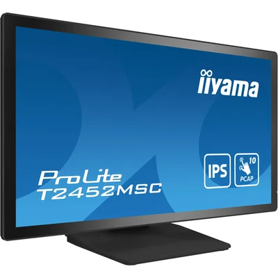 Monitor touchscreen iiyama ProLite T2452MSC-B1 IPS LED da 24" con 10 punti di contatto /HDMI, DisplayPort/Altoparlanti