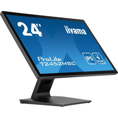 Monitor touchscreen iiyama ProLite T2452MSC-B1AG 24" IPS LED Antiriflesso 10 punti touch /HDMI, DisplayPort/Altoparlanti