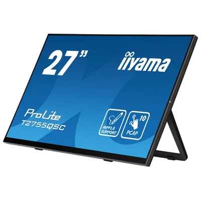 Monitor touchscreen iiyama ProLite T2755QSC-B1 IPS LED WQHD da 27", supporto MPP2.0, HDMI, DP, altoparlanti
