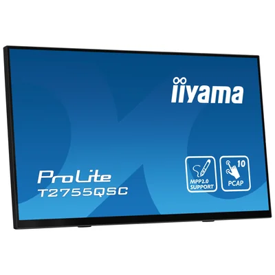 Monitor touchscreen iiyama ProLite T2755QSC-B1 IPS LED WQHD da 27", supporto MPP2.0, HDMI, DP, altoparlanti