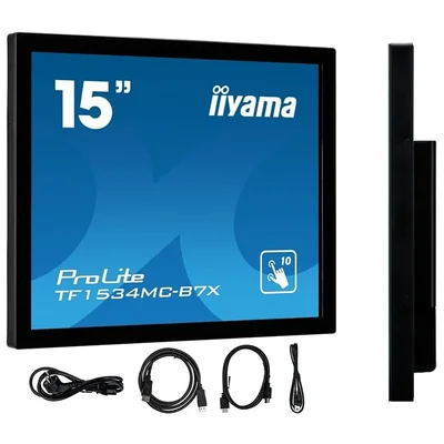 Monitor touchscreen integrato Iiyama ProLite TF1534MC-B7X da 15" OpenFrame 4:3 IP65