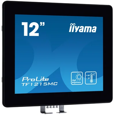 Monitor touchscreen IPS iiyama ProLite TF1215MC-B1 da 12", IP65, temperatura di esercizio da -20°C a +60°C