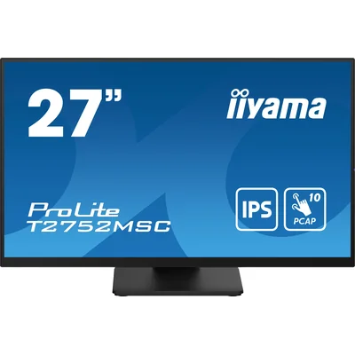 Monitor touchscreen LED IPS iiyama ProLite T2752MSC-B1 da 27" /HDMI, DisplayPort/Altoparlanti, rivestimento NANO