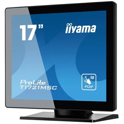 Monitor touchscreen LED TN Iiyama ProLite T1721MSC-B2 da 17" 5:4 /VGA, HDMI/Altoparlanti, IPX3