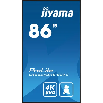 Monitor wielkoformatowy iiyama ProLite LH8664UHS-B2AG 86" 4K ELED VA Android, iiSignage2, eShare, Lan, Wifi, 24/7