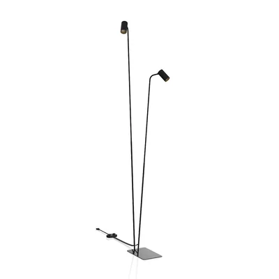 Mono Stehleuchte 212cm 2x10W GU10 IP20 schwarz
