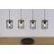 MONSUN Lampada a sospensione quadrupla 100cm 60W E27 IP20 pino tinto