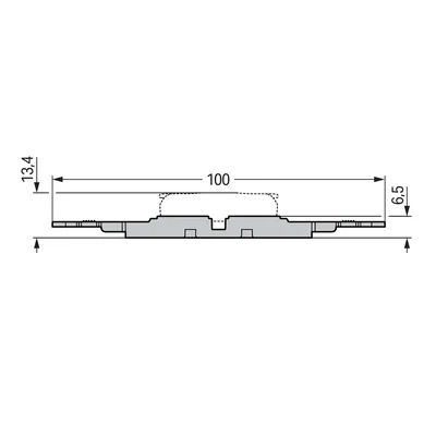Montageadapter mit 2-Wege-Zugentlastung für Inline-Installationsstecker 221; grau 221-2502