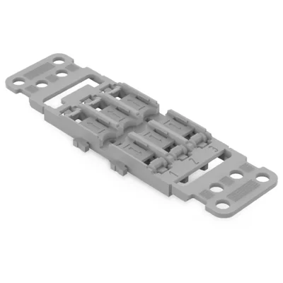 Montageadapter mit 3-Wege-Zugentlastung für Inline-Installationsstecker 221; grau 221-2513