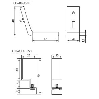 Montagewinkel CLP-REGIS/PT