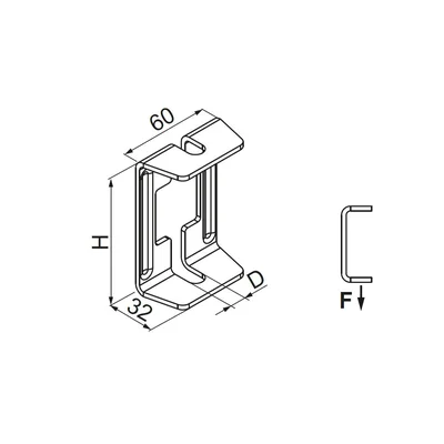 Montaggio a soffitto, US12/USO12