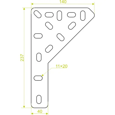 Монтажна пластина кабельросту, оцинкована