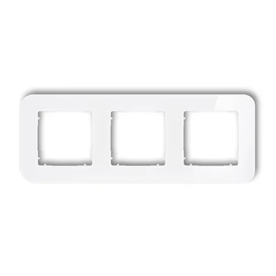 Monture ICON Universal à triple arrondi - effet verre (monture : blanche ; bas : blanc) blanc