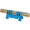 Morsettiera 15 fori blu base bassa